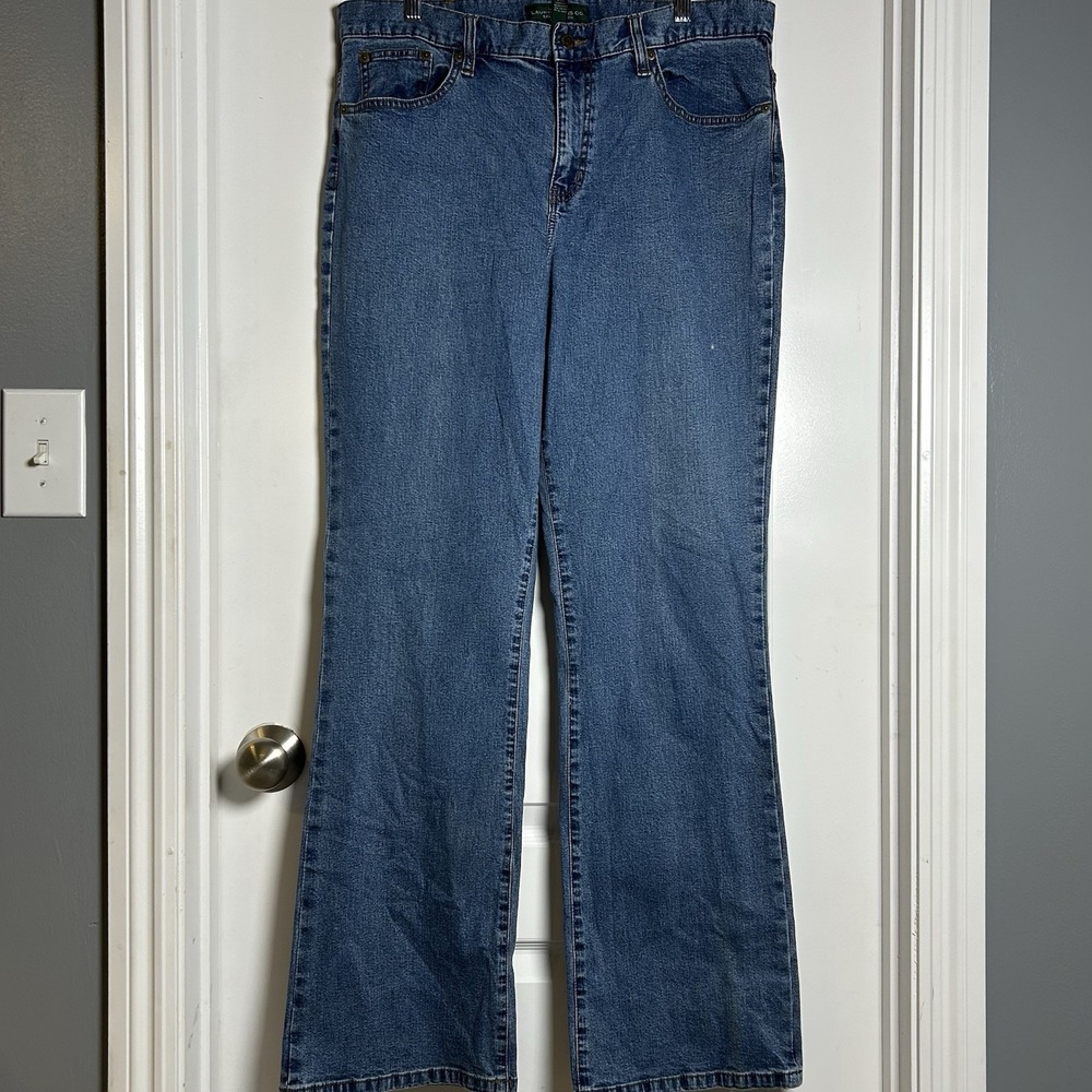 LRL Lauren Jeans Co. Ralph Lauren Medium Wash Classic Blue Denim Bootcut Jeans